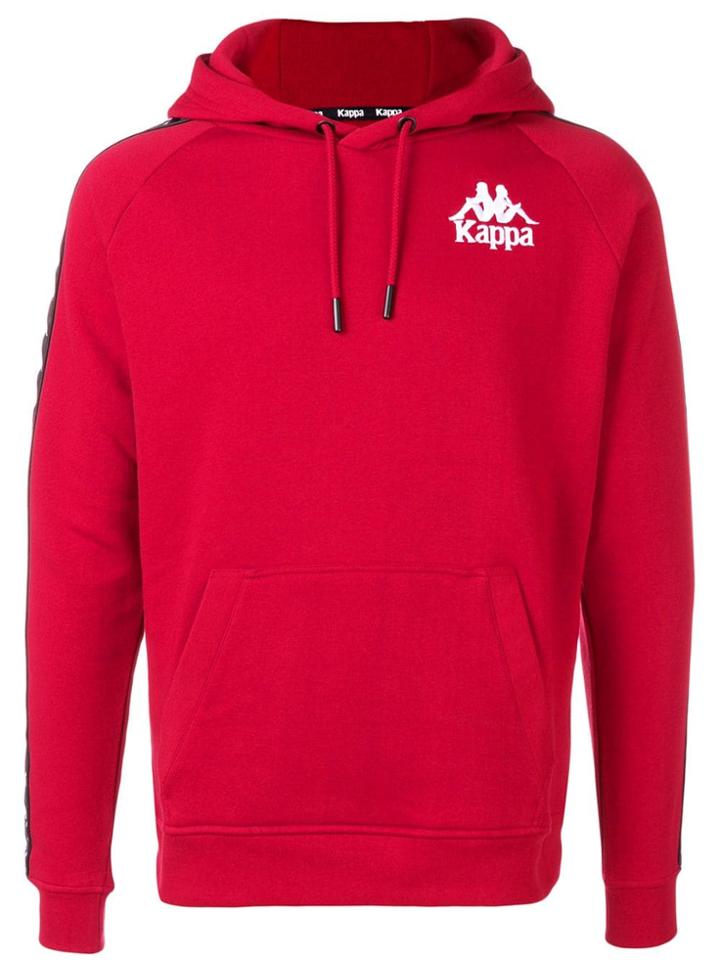 Kappa Logo Stripe Hoodie - Red