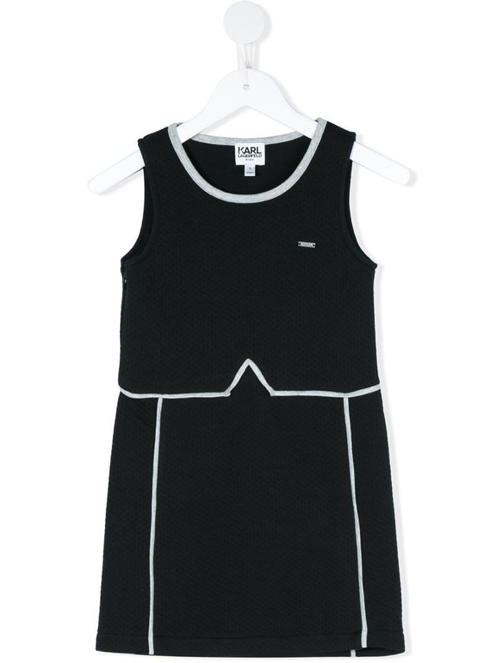 Karl Lagerfeld Kids 'keep Cool' Quilted Shift Dress, Girl's, Size: 8 Yrs, Black