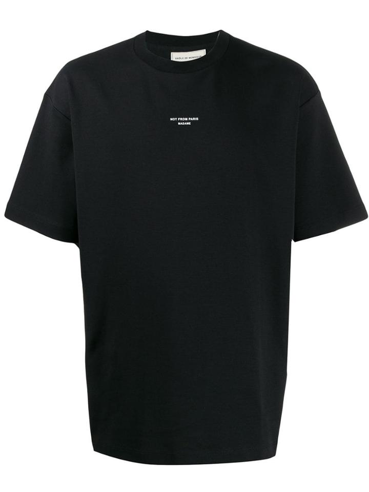 Drôle De Monsieur Not From Paris Madame Printed T-shirt - Black