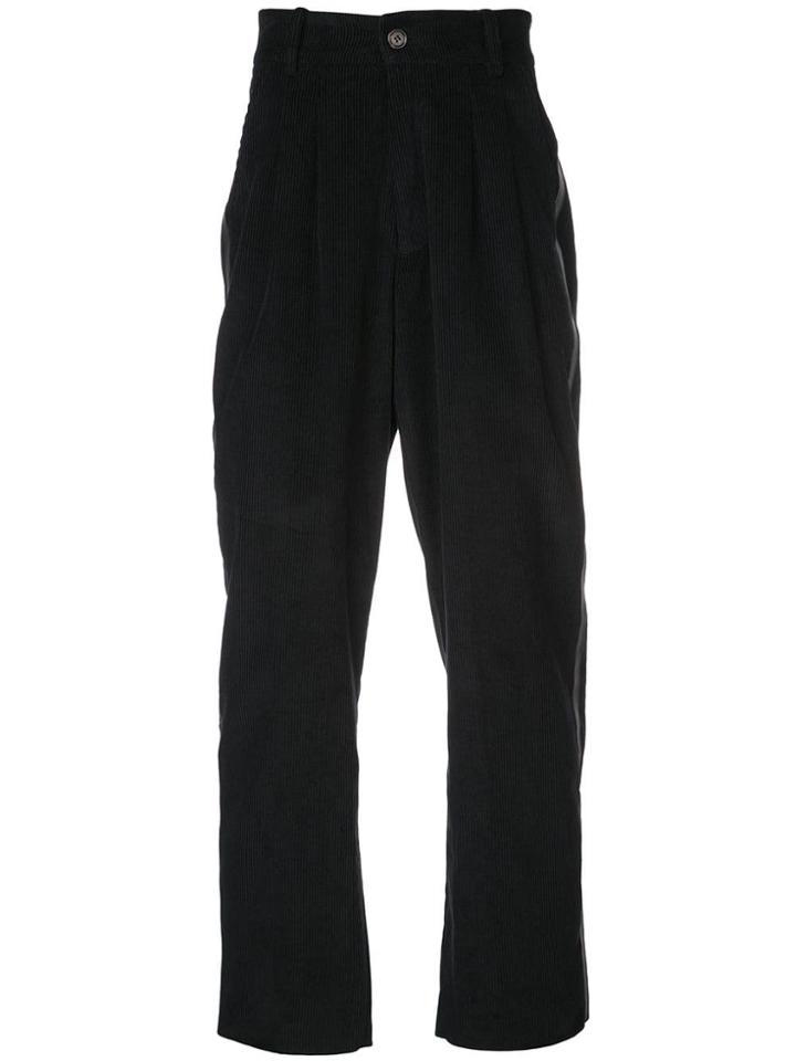 Komakino High-waisted Chinos - Black