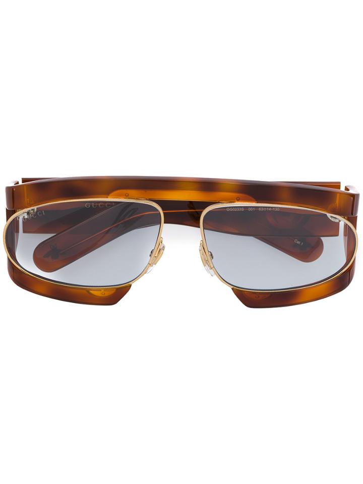 Gucci Eyewear Tortoiseshell-effect Glasses - Brown