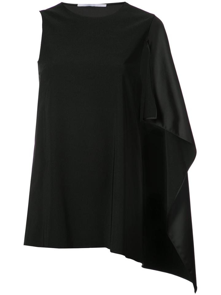 Rosetta Getty Cape Sleeve Top - Black