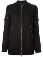 Diesel Zip Front Jacket, Women's, Size: Large, Black, Lyocell/cotton