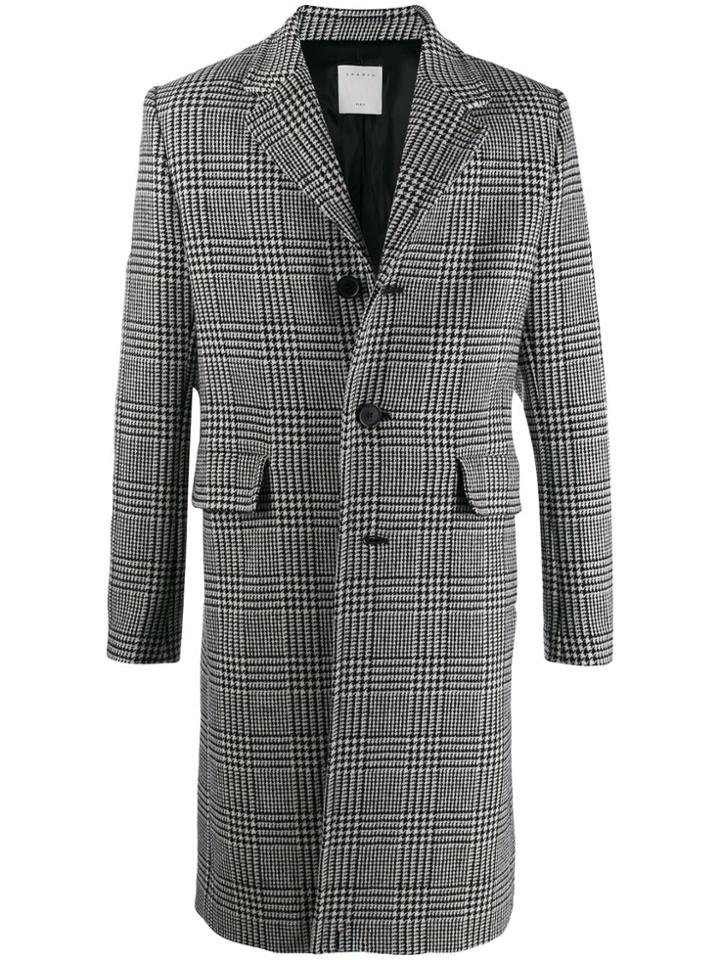 Sandro Paris Wales Checked Coat - Black