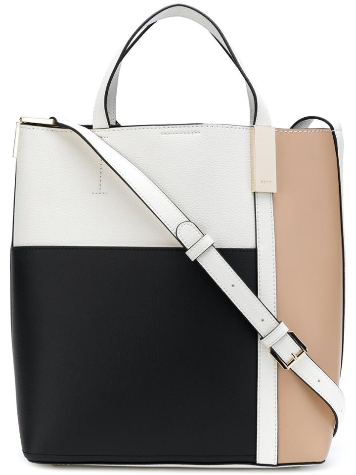 Dkny Colour Blocked Shoulder Bag - Black