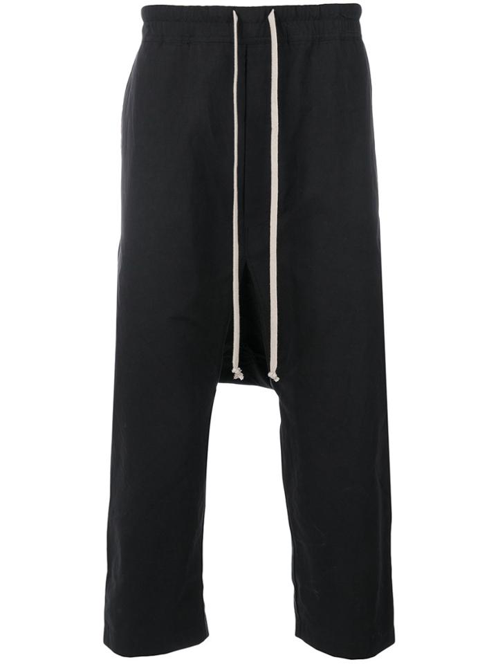 Rick Owens Drkshdw Drop-crotch Drawstring Trousers - Black