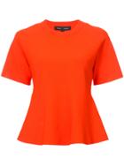 Proenza Schouler Short Sleeve Flare Knit Top - Red