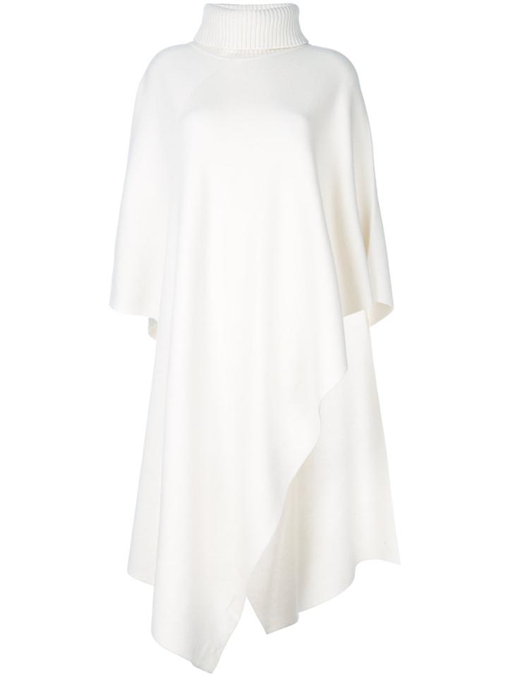 Chloé Long Asymmetric Turtleneck Sweater - White