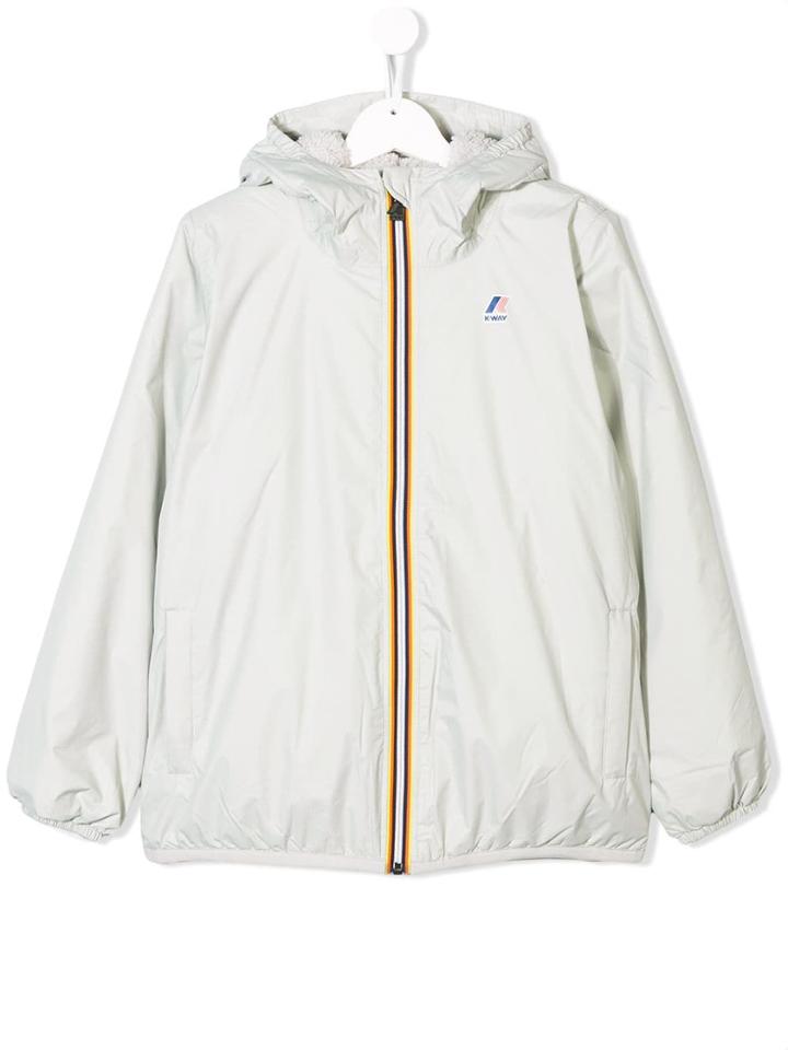 K Way Kids Zipped Bomber Jacket - Grey