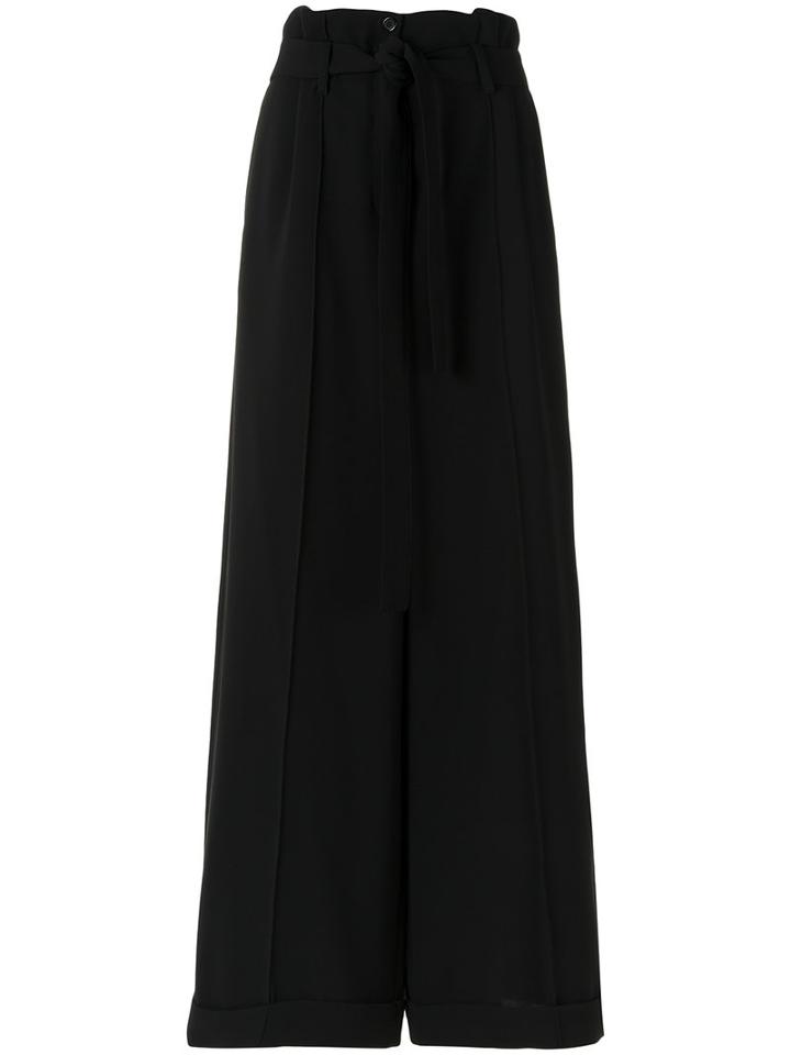 Gloria Coelho Wide Leg Trousers, Women's, Size: 38, Black, Polyester
