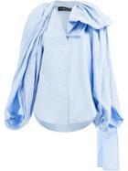 Y / Project Draped Sleeve Shirt - Blue