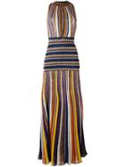 Missoni Striped Knitted Dress, Size: 40, Black, Cupro/polyester/viscose/silk