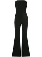 Isabel Sanchis Stretch Skinny Flare Jumpsuit - Black