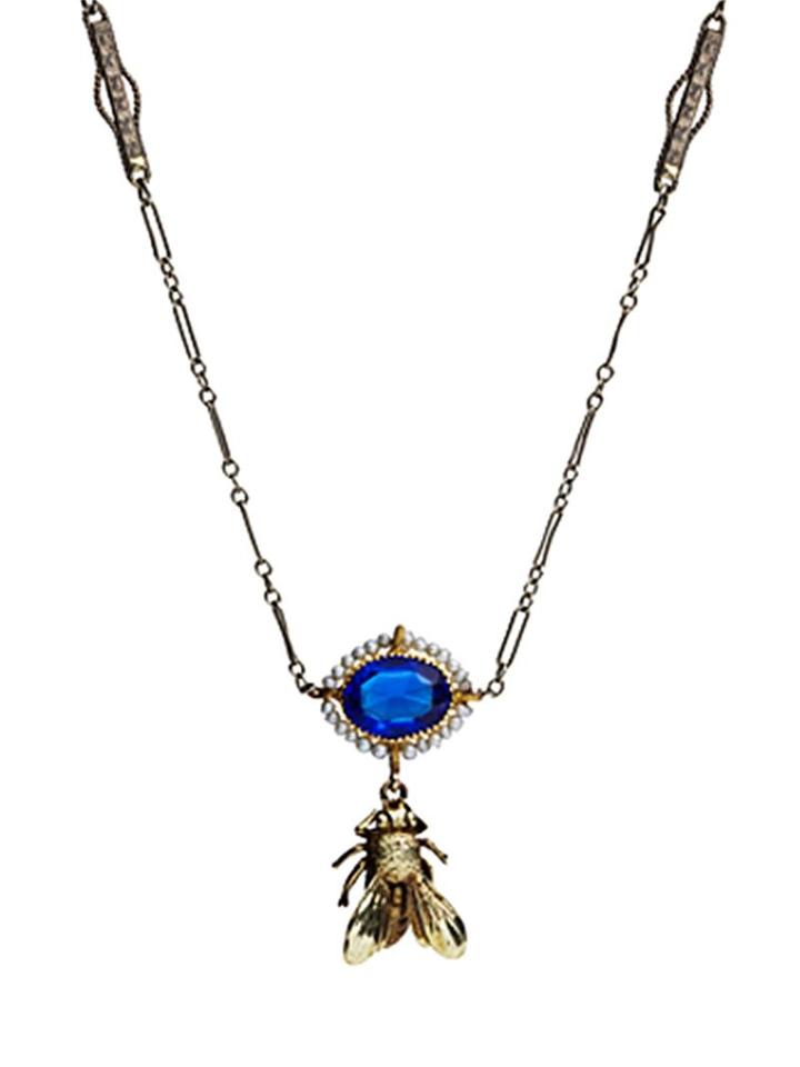Katherine Wallach 'blue Fly' Necklace