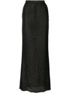 Walk Of Shame Brocade Maxi Skirt - Black