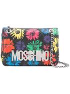 Moschino Floral Quilted Crossbody Bag, Women's, Black