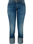 Current/elliott Cuffed Skinny Jeans - Blue