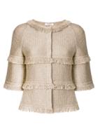 Charlott Frayed Tweed Jacket - Nude & Neutrals