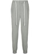 Monkey Time Micro Hounds-tooth Drawstring Trousers - Grey