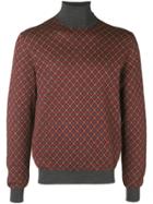 Prada Argyle Turtle Neck Jumper - Multicolour