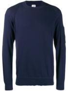 Cp Company Goggle Lens Patch Sweater - Blue