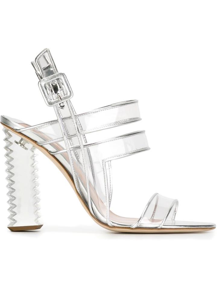 Aperlai Clear Strappy Sandals