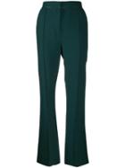 Elisabetta Franchi High Waist Flared Trousers - Green