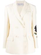Valentino X Undercover Double-breasted Cosmos Patch Blazer - White