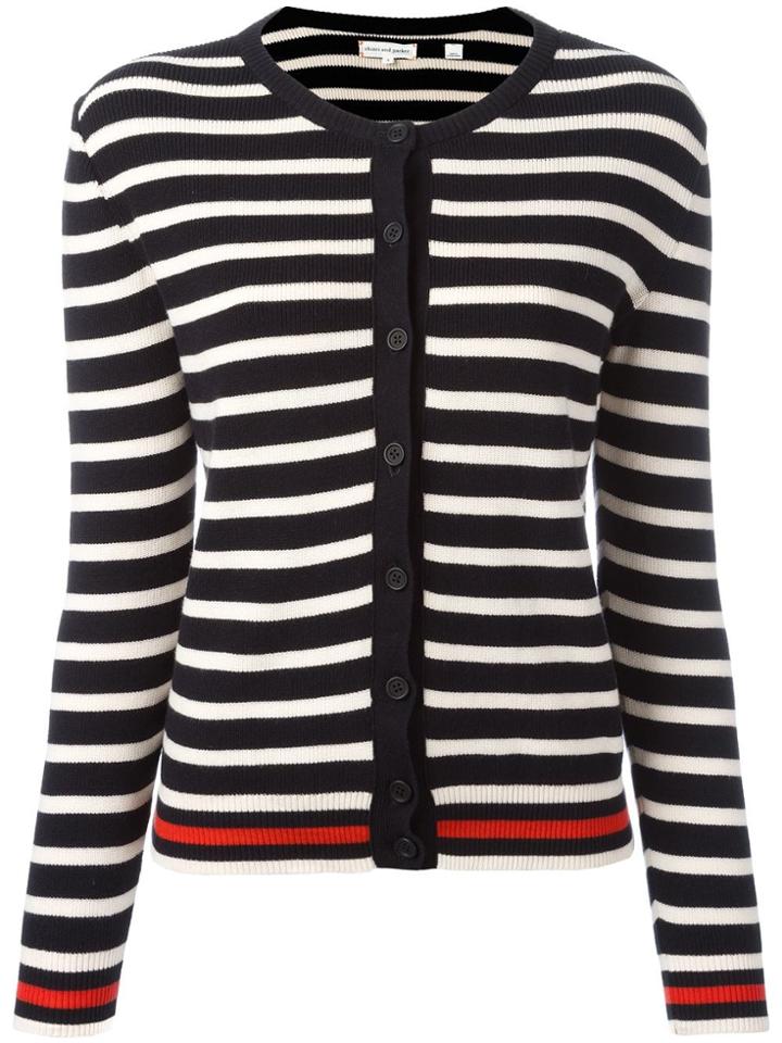 Chinti & Parker Breton Stripe Cardigan - Blue