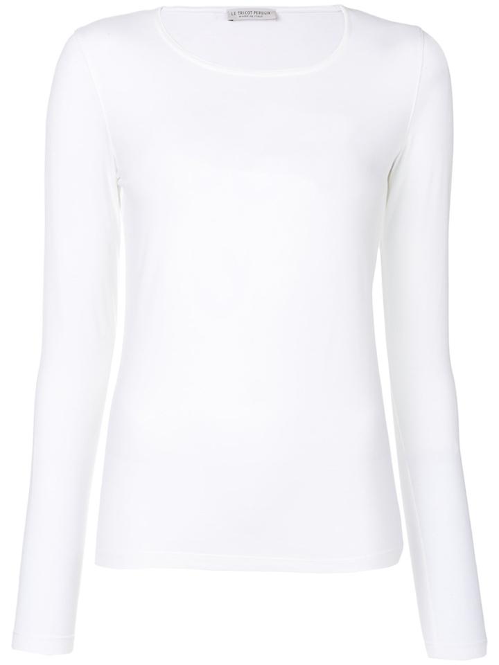 Le Tricot Perugia Longsleeved T-shirt - White