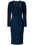 Ermanno Scervino Lace Inserts Dress - Blue