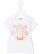 Kenzo Kids - Tiger Print T-shirt - Kids - Cotton/spandex/elastane - 6 Mth, White