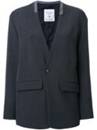 Fad Three Flap Pocket Blazer, Women's, Size: Small, Grey, Polyester/polyurethane/cupro/wool