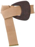 Erika Cavallini Wooden Canvas Belt - Neutrals