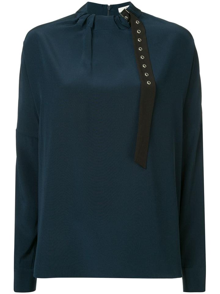 Tibi Colour Block Dolman Top - Blue