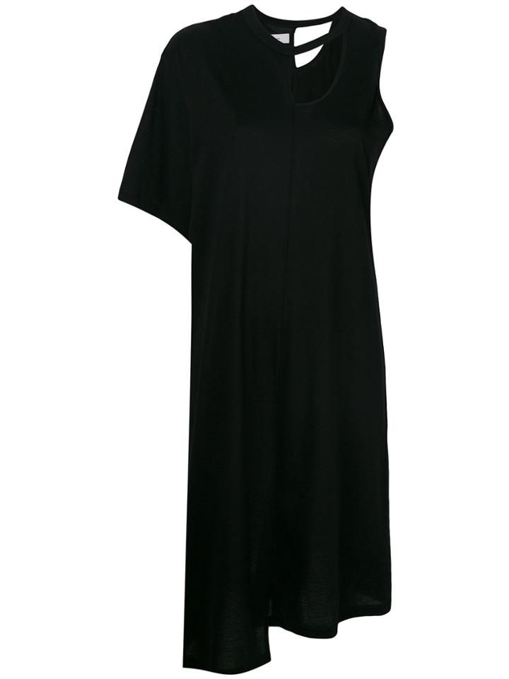 Facetasm Asymmetric Midi Dress - Black