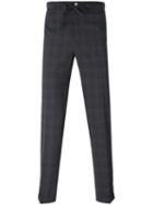 Pt01 - Checked Trousers - Men - Polyester/spandex/elastane/virgin Wool - 54, Grey, Polyester/spandex/elastane/virgin Wool