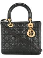 Christian Dior Vintage Lady Dior Cannage 2way Handbag - Black