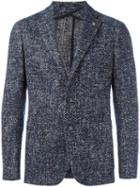 Tagliatore Two Button Blazer, Men's, Size: 48, Blue, Cotton/polyamide/cupro/virgin Wool