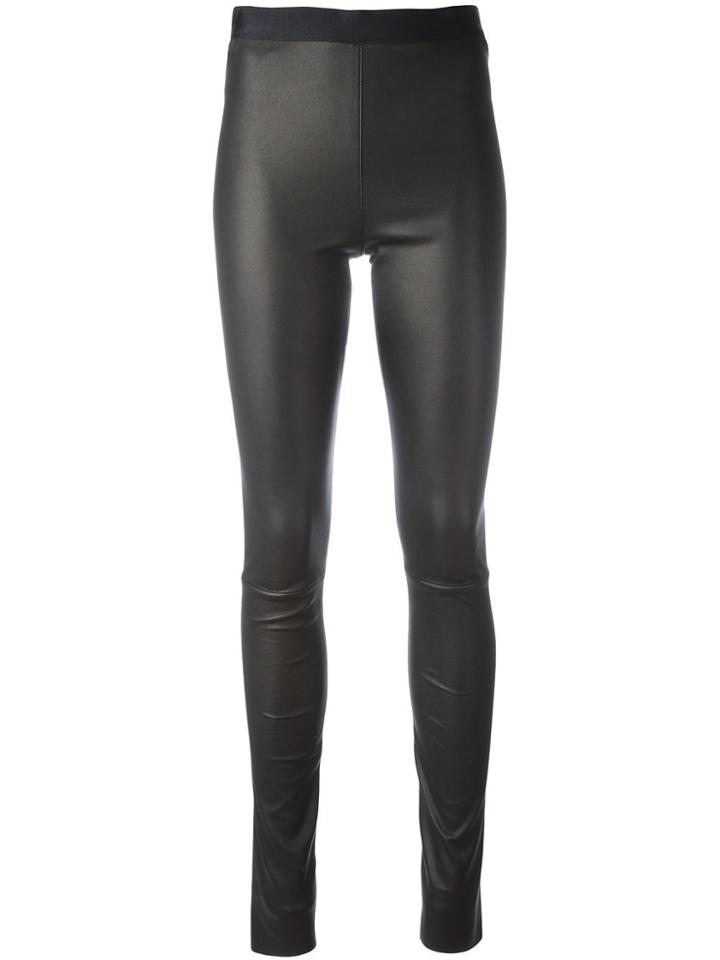 Neil Barrett Leather Leggings - Black