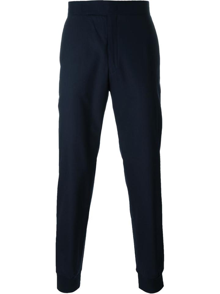 Paul Smith Cuffed Trousers, Men's, Size: 32, Blue, Wool