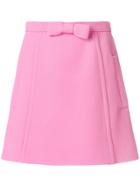 Miu Miu Bow Detail Mini Skirt - Pink & Purple