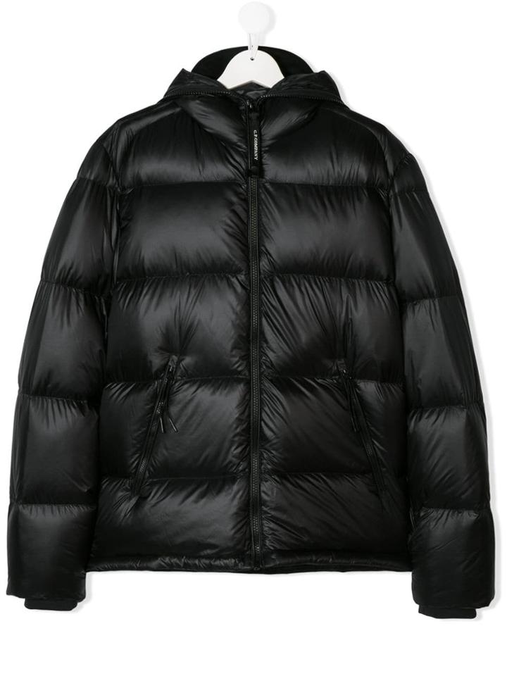 Cp Company Kids Teen Zipped Padded Jacket - Black
