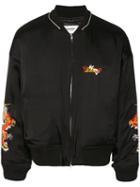 Doublet - Embroidered Bomber Jacket - Men - Cupro/rayon - S, Black, Cupro/rayon
