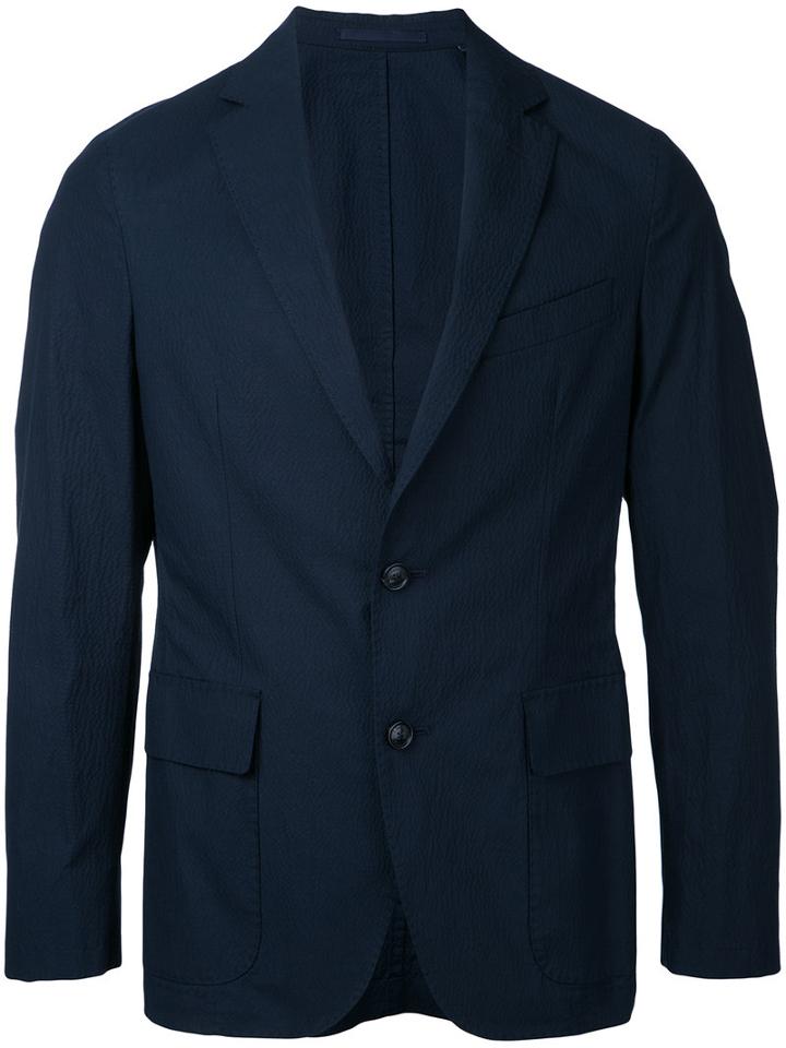 Casely-hayford - Two Button Blazer - Men - Cotton/spandex/elastane - 38, Blue, Cotton/spandex/elastane