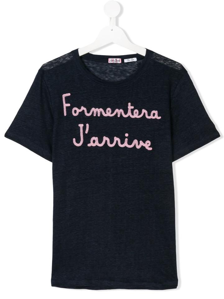 Mc2 Saint Barth Kids Formentera J'arrive T-shirt - Blue