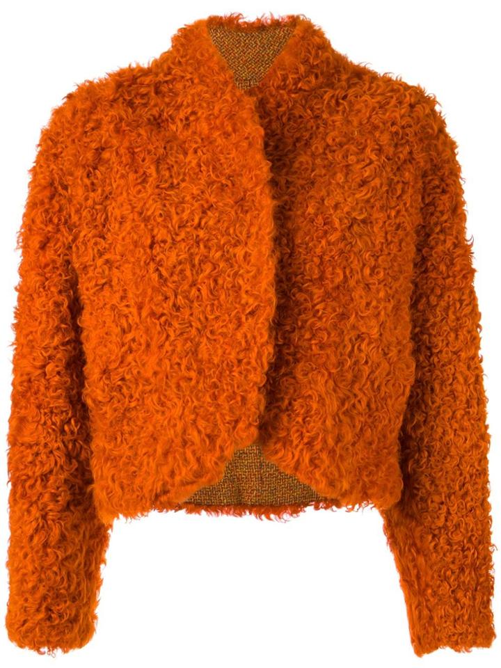 Kenzo Vintage Reversible Textured Jacket - Yellow & Orange