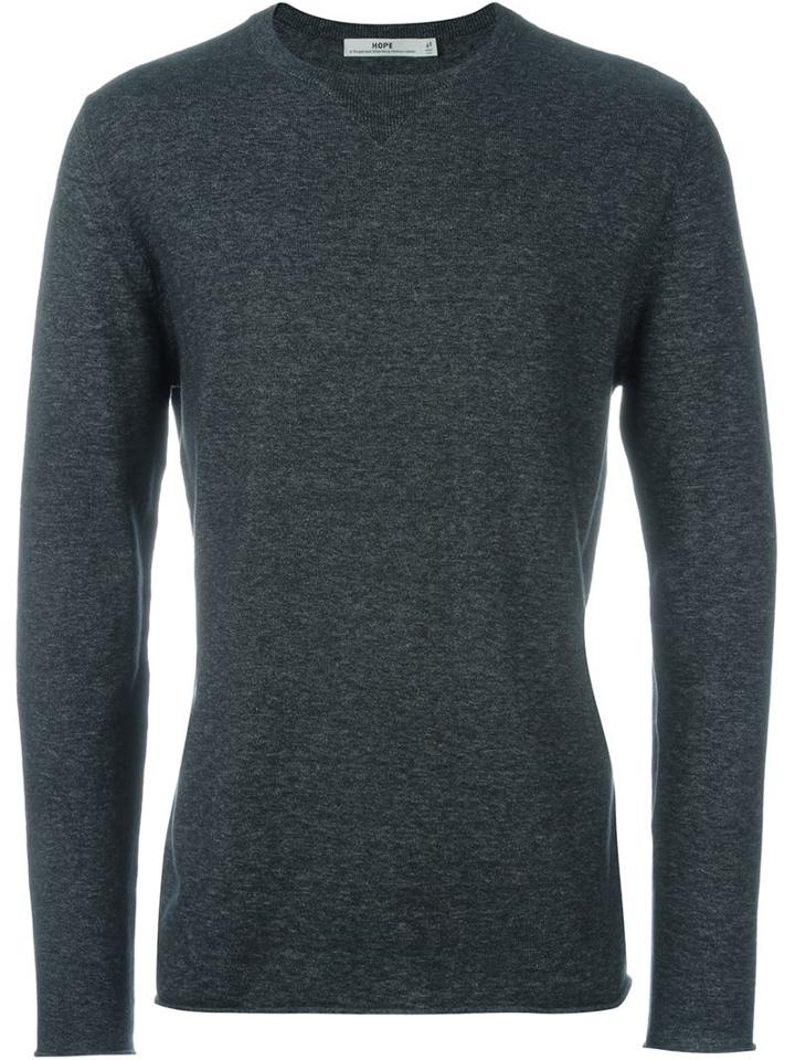 Hope Fine Knit Jumper, Men's, Size: 52, Black, Cotton