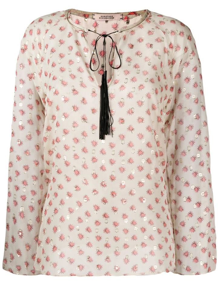 Dorothee Schumacher Printed Fil Coupé Blouse - Neutrals