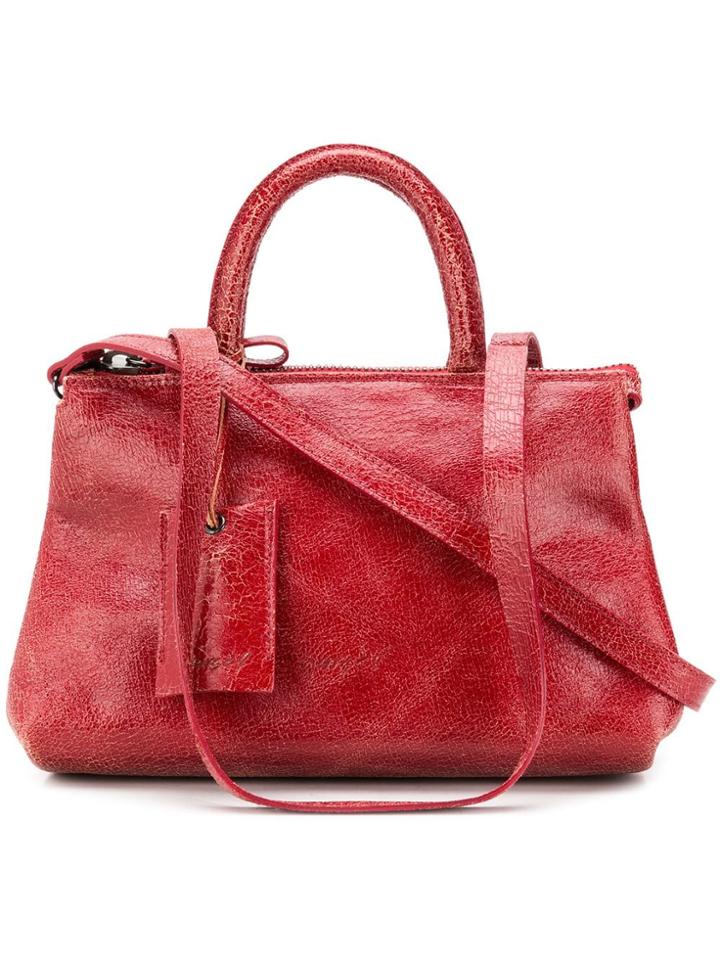 Marsèll Distressed Texture Tote Bag - Red